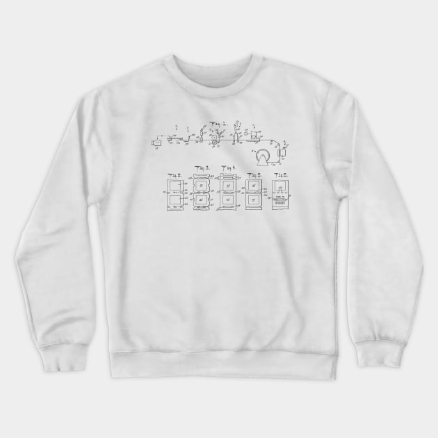 Manufacture for use of labels for bottles Vintage Patent Hand Drawing Crewneck Sweatshirt by TheYoungDesigns